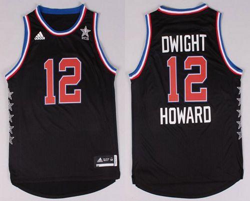 Rockets #12 Dwight Howard Black 2015 All Star Stitched NBA Jersey