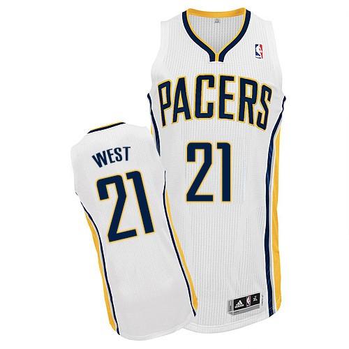 Pacers #21 David West White Home Stitched NBA Jersey