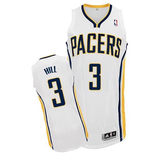 Revolution 30 Pacers #3 George Hill White Road Stitched NBA Jersey