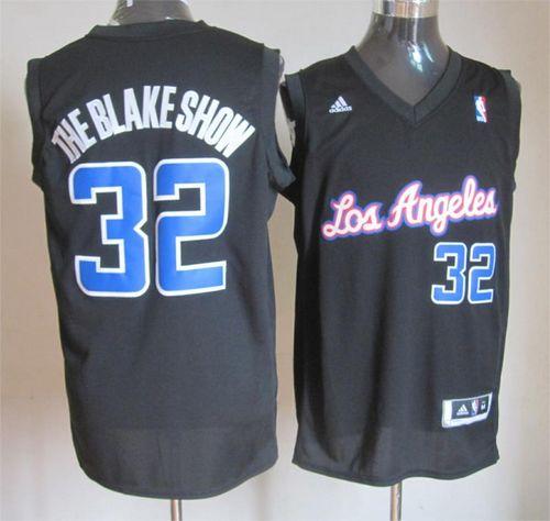 Clippers #32 Blake Griffin Black With Blake Show Stitched NBA Jersey