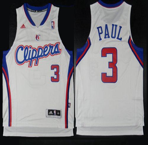 Clippers #3 Chris Paul White Revolution 30 Stitched NBA Jersey