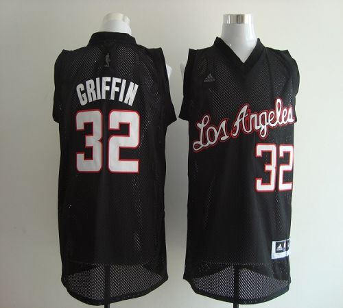 Clippers #32 Blake Griffin Black Revolution 30 Stitched NBA Jersey