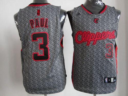 Clippers #3 Chris Paul Grey Static Fashion Stitched NBA Jersey