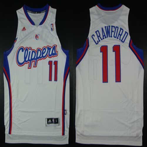 Clippers #11 Jamal Crawford White Home Stitched NBA Jersey
