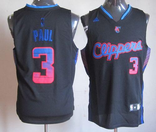 Clippers #3 Chris Paul Black Vibe Stitched NBA Jersey