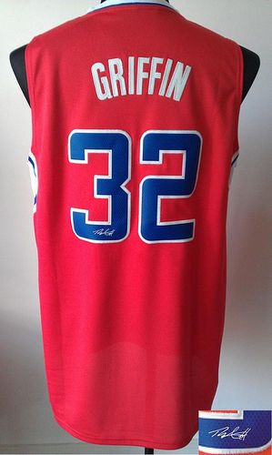 Revolution 30 Autographed Clippers #32 Blake Griffin Red Stitched NBA Jersey