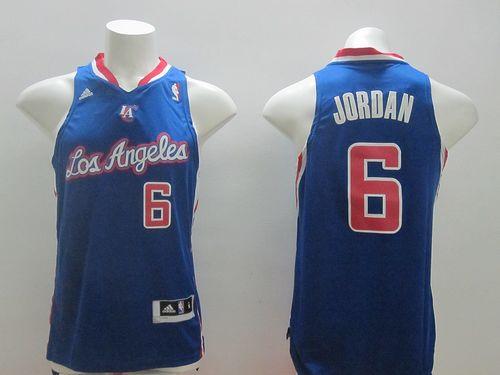 Clippers #6 DeAndre Jordan Blue Alternate Stitched NBA Jersey