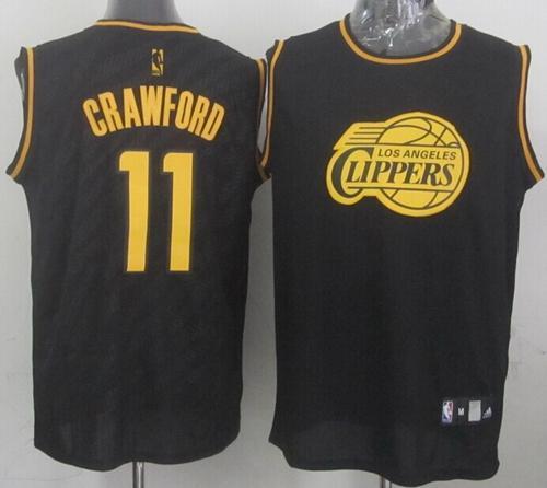 Clippers #11 Jamal Crawford Black Precious Metals Fashion Stitched NBA Jersey