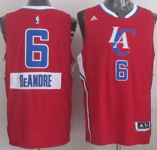 Clippers #6 DeAndre Jordan Red 2014 15 Christmas Day Stitched NBA Jersey