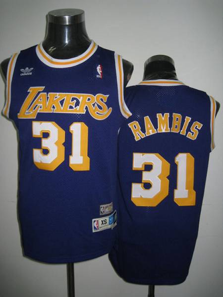 Lakers #31 Kurt Rambis Stitched Purple Throwback NBA Jersey