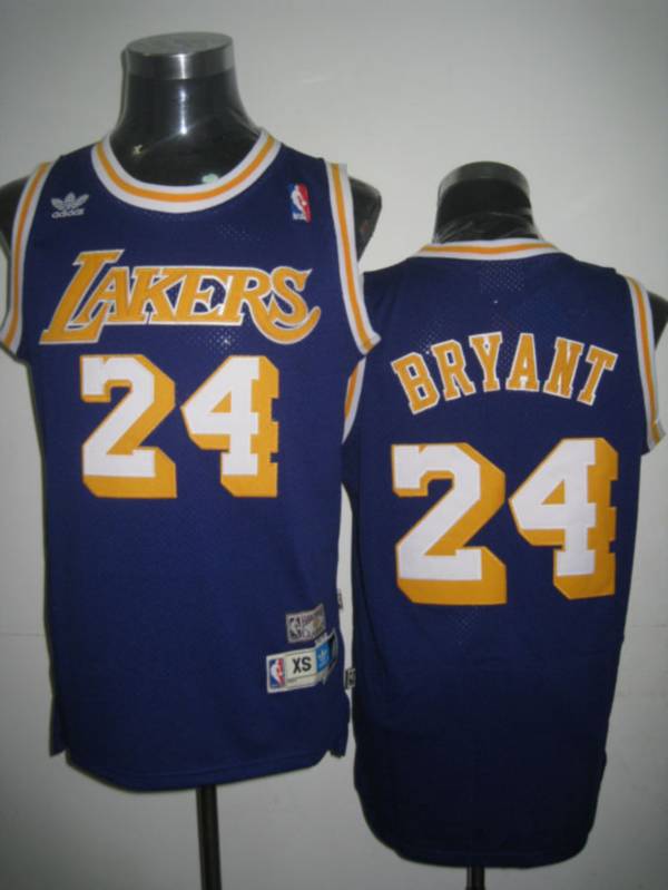 Mitchell and Ness Lakers #24 Kobe Bryant Purple Stitched Throwback NBA Jersey