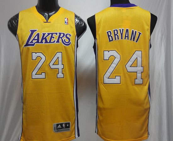 Revolution 30 Lakers #24 Kobe Bryant Yellow Stitched NBA Jersey