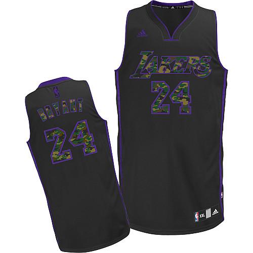 Lakers #24 Kobe Bryant Black Camo Fashion Stitched NBA Jersey