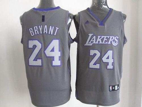 Lakers #24 Kobe Bryant Grey Graystone Fashion Stitched NBA Jersey