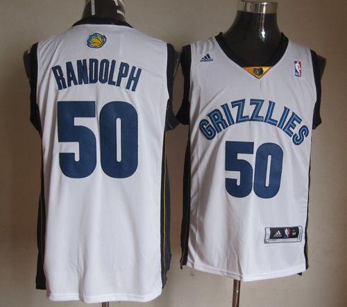 Grizzlies #50 Zach Randolph Revolution 30 White Stitched NBA Jersey
