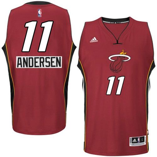 Heat #11 Chris Andersen Red 2014 15 Christmas Day Stitched NBA Jersey