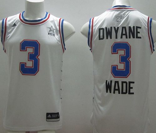 Heat #3 Dwyane Wade White 2015 All Star Stitched NBA Jersey