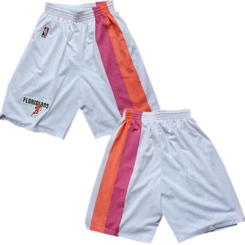 Miami Heat White ABA Hardwood Classic Thorwback NBA Shorts