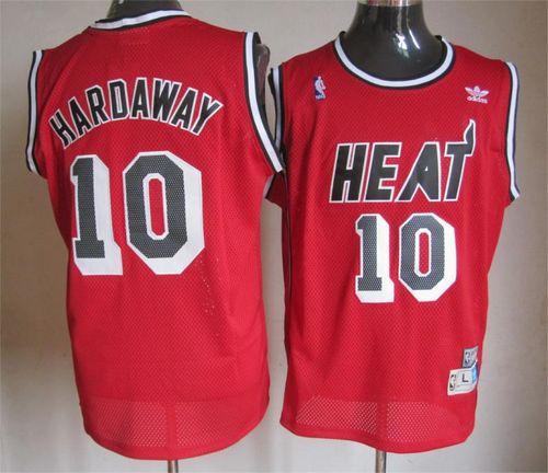 Heat #10 Tim Hardaway Red Throwback Stitched NBA Jersey