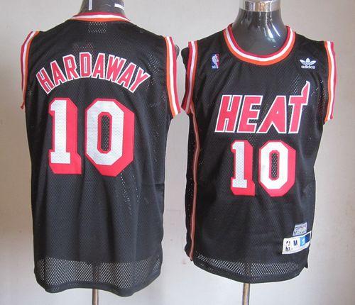 Heat #10 Tim Hardaway Black Hardwood Classics Nights Stitched NBA Jersey