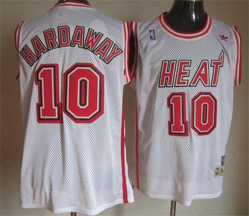 Heat #10 Tim Hardaway White Throwback Stitched NBA Jersey