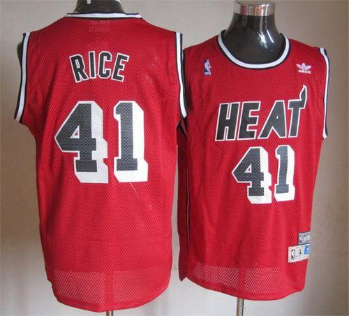 Heat #41 Glen Rice Red Throwback Stitched NBA Jersey