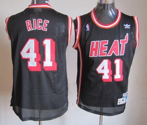 Heat #41 Glen Rice Black Hardwood Classics Nights Stitched NBA Jersey