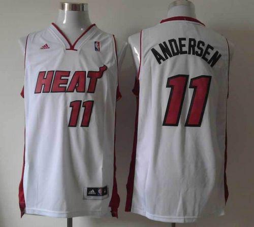 Heat #11 Chris Andersen White Stitched NBA Jersey