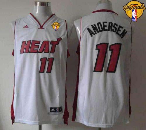 Heat #11 Chris Andersen White Finals Patch Stitched NBA Jersey