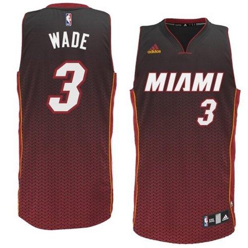 Heat #3 Dwyane Wade Black Resonate Fashion Swingman Stitched NBA Jersey