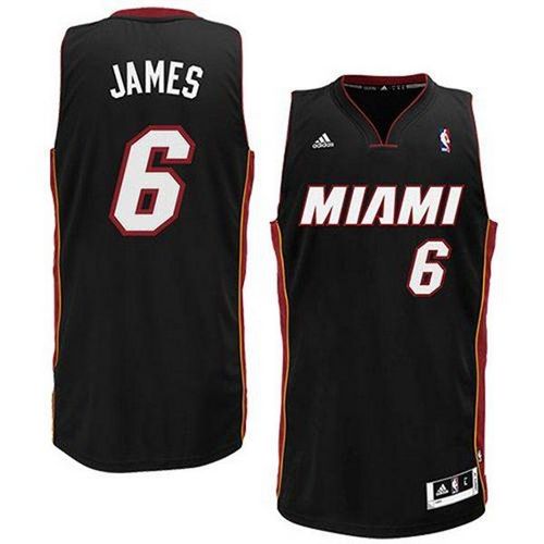 Heat #6 LeBron James Black Revolution 30 