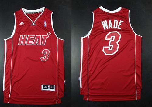 Heat #3 Dwyane Wade Red Pride Swingman Stitched NBA Jersey