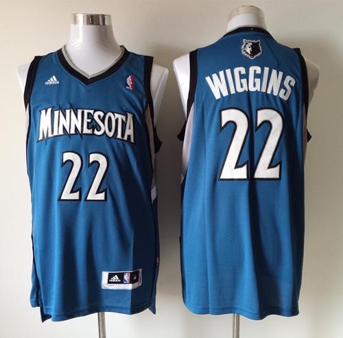 Revolution 30 Timberwolves #22 Andrew Wiggins Blue Stitched NBA Jersey