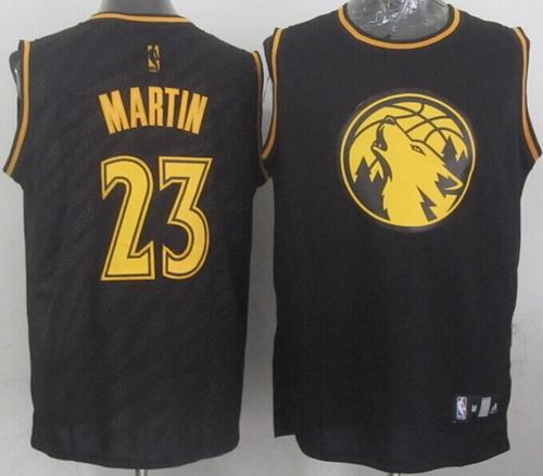Timberwolves #23 Kevin Martin Black Precious Metals Fashion Stitched NBA Jersey