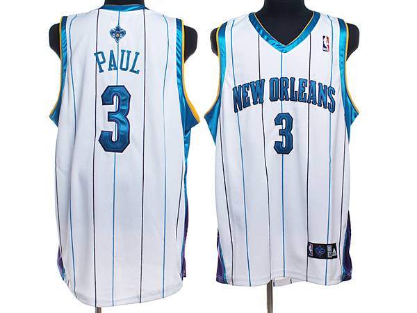 Hornets #3 Chris Paul Stitched White NBA Jersey