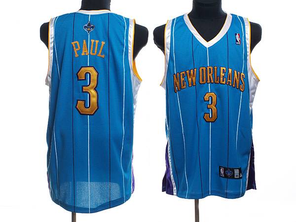 Hornets #3 Chris Paul Stitched Baby Blue NBA Jersey