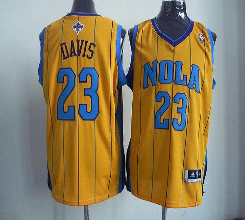 Revolution 30 Hornets #23 Anthony Davis Yellow Stitched NBA Jersey