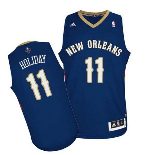 Revolution 30 Pelicans #11 Jrue Holiday Navy Stitched NBA Jersey