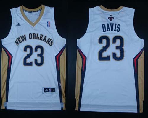 Revolution 30 Pelicans #23 Anthony Davis White Stitched NBA Jersey
