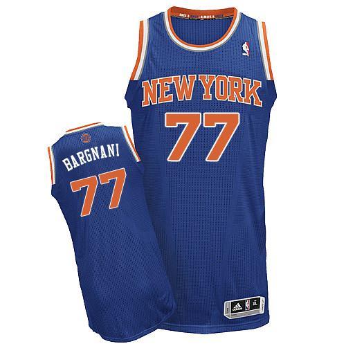 Revolution 30 Knicks #77 Andrea Bargnani Blue Stitched NBA Jersey