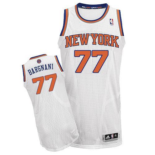 Revolution 30 Knicks #77 Andrea Bargnani White Stitched NBA Jersey