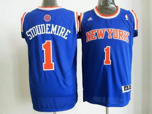 Knicks #1 Amare Stoudemire Blue Road New 2012 13 Season Stitched NBA Jersey
