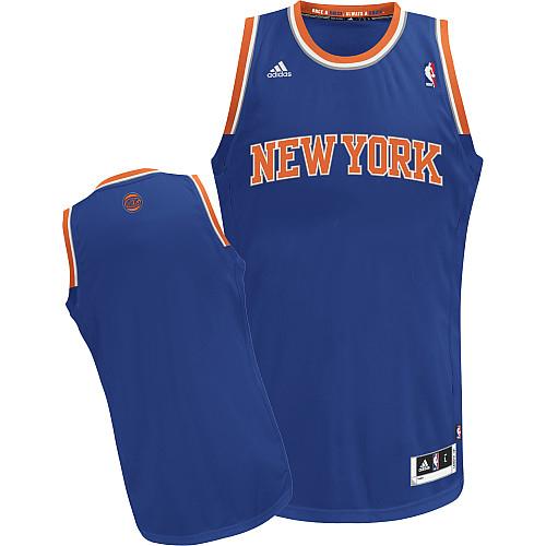 Revolution 30 Knicks Blank Blue Stitched NBA Jersey