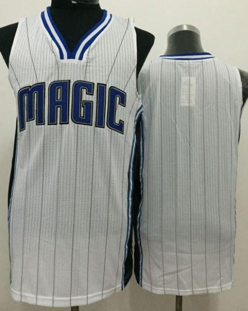 Magic Blank White Revolution 30 Stitched NBA Jersey