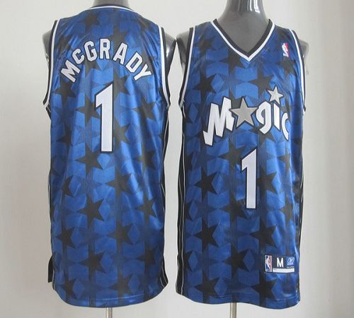 Magic #1 Tracy Mcgrady Blue All Star Stitched NBA Jersey