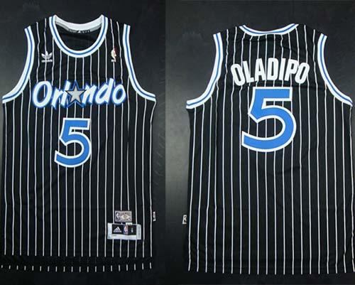 Magic #5 Victor Oladipo Black Throwback Stitched NBA Jersey