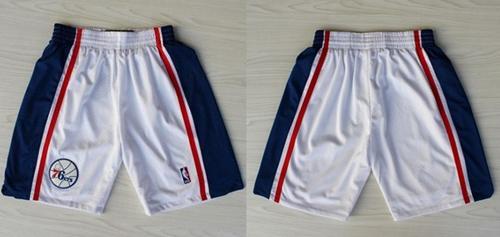 Philadelphia 76ers White 10th NBA Shorts