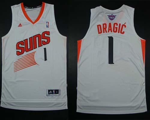 Revolution 30 Suns #1 Goran Dragic White Stitched NBA Jersey