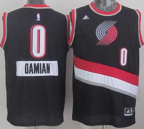 Blazers #0 Damian Lillard Black 2014 15 Christmas Day Stitched NBA Jersey