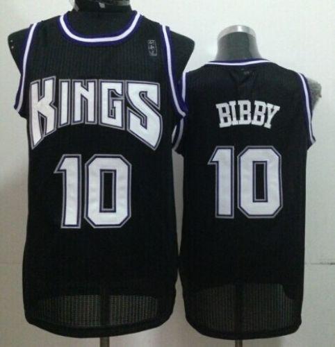 Kings #10 Mike Bibby Black Throwback Stitched NBA Jersey